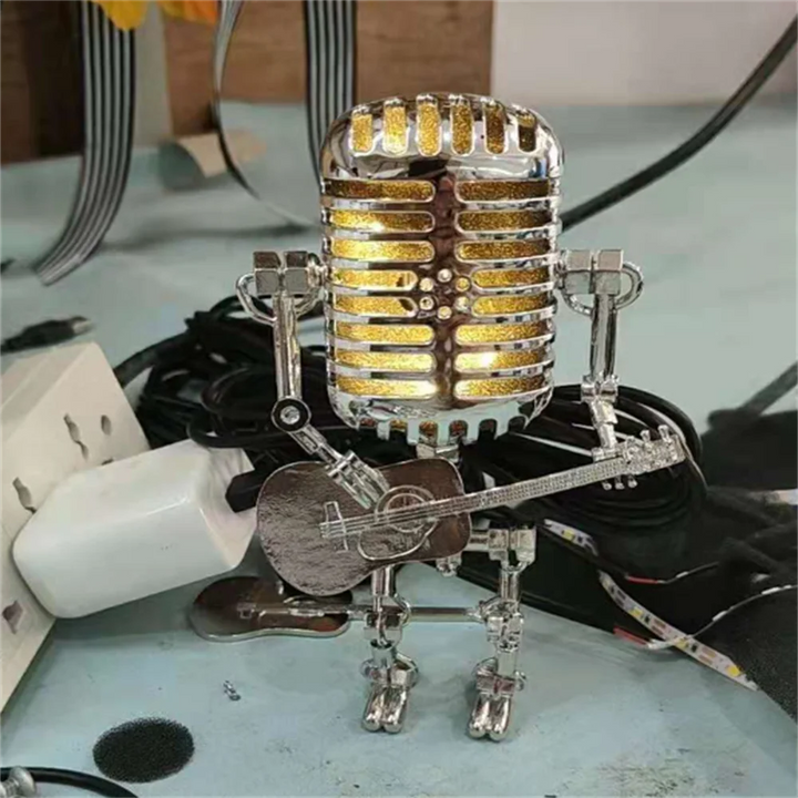Lisslune | Dimmable Robot Table Lamp with Guitar Design