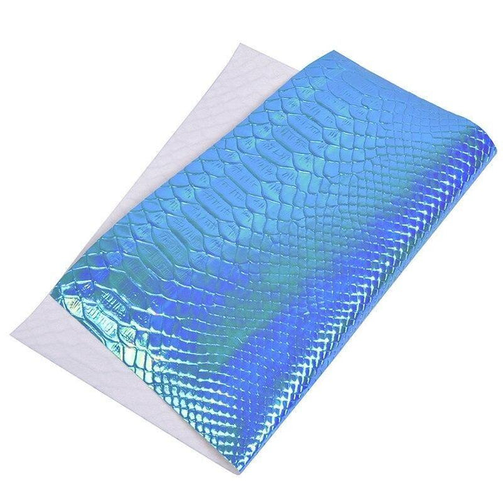 Lisslune | Iridescent crocodile pattern synthetic leather sheets for luxurious DIY projects
