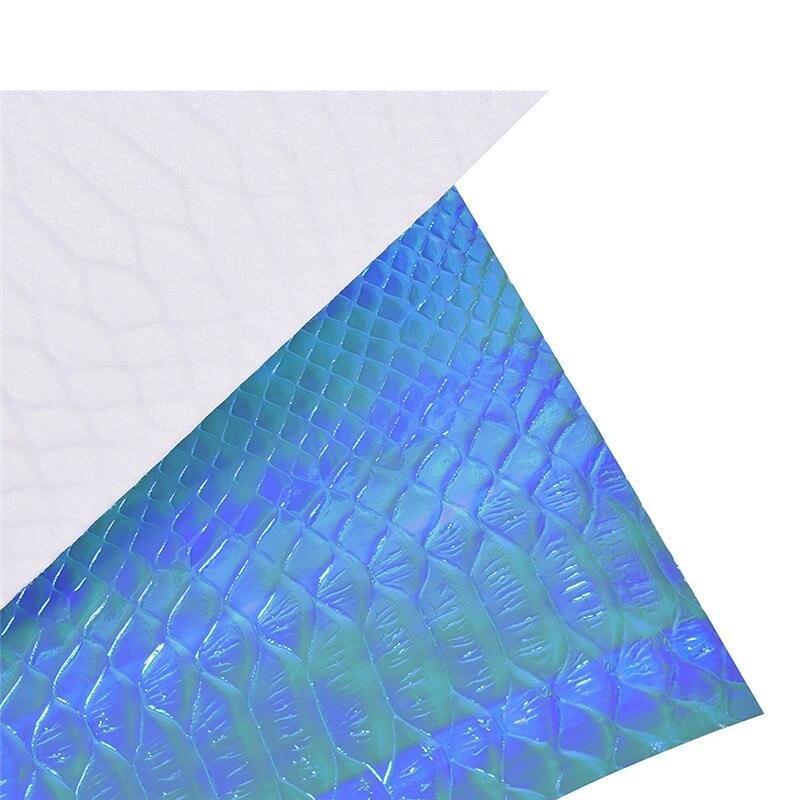 Lisslune | Iridescent crocodile pattern synthetic leather sheets for luxurious DIY projects