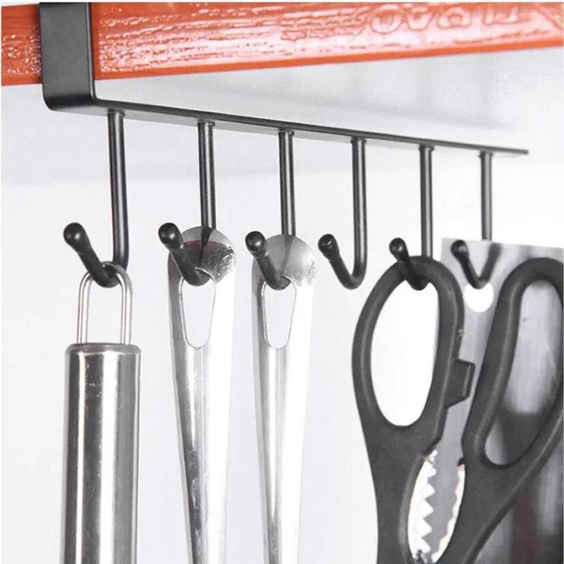 Lisslune | Versatile 6-Hook Iron Organizer for Efficient Multi-Purpose Storage