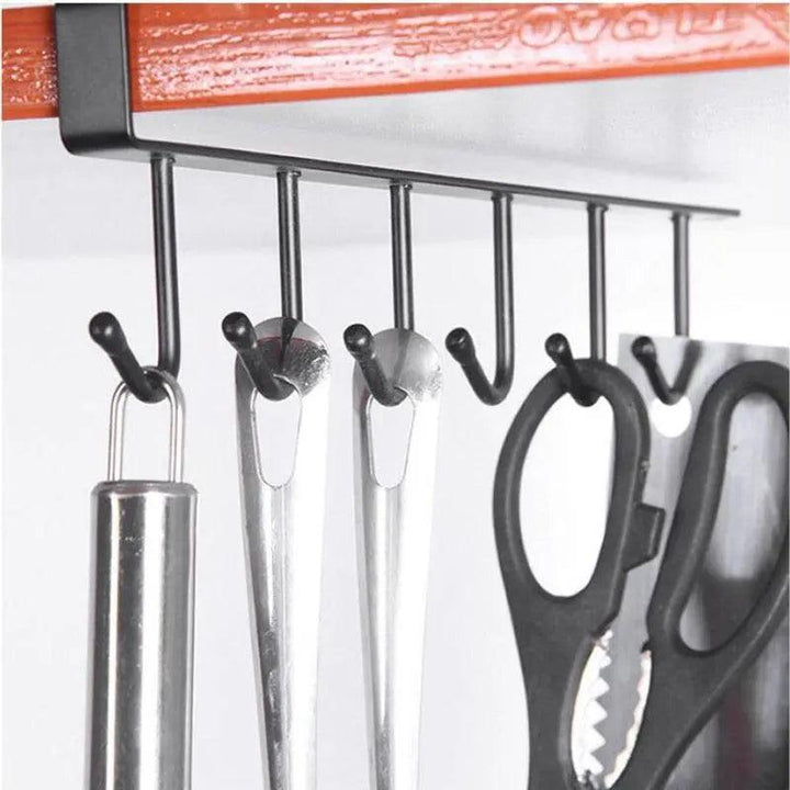 Lisslune | Versatile 6-Hook Iron Organizer for Efficient Multi-Purpose Storage