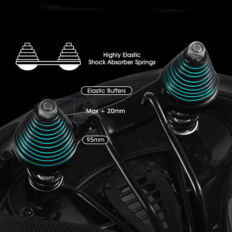 Lisslune | RideEase - Extra Wide & Breathable Comfortable Bike Saddle, Ergonomic Bicycle Seat