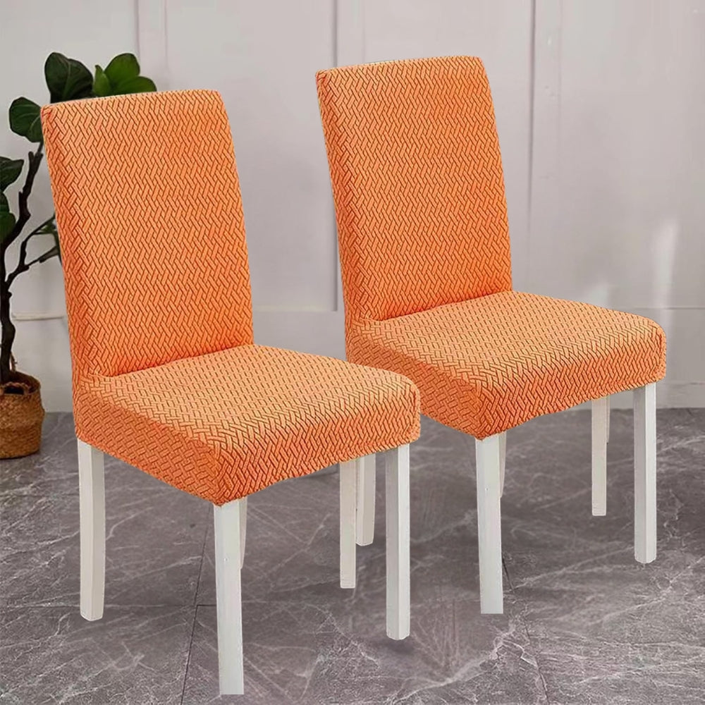Lisslune | Sylva Jacquard Velvet Stretch Dining Chair Cover