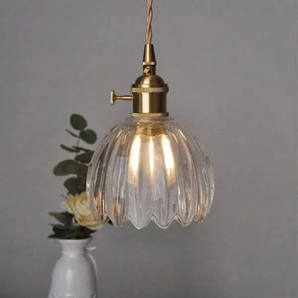 Lisslune | Glass Flower Pendant Light – Japanese Style
