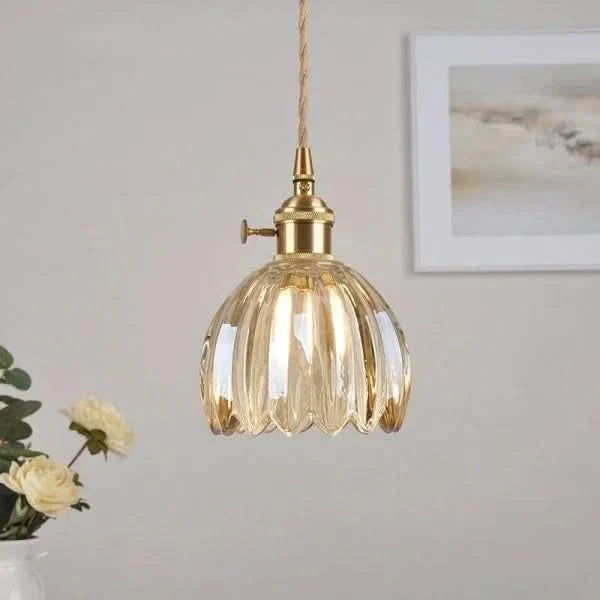 Lisslune | Glass Flower Pendant Light – Japanese Style