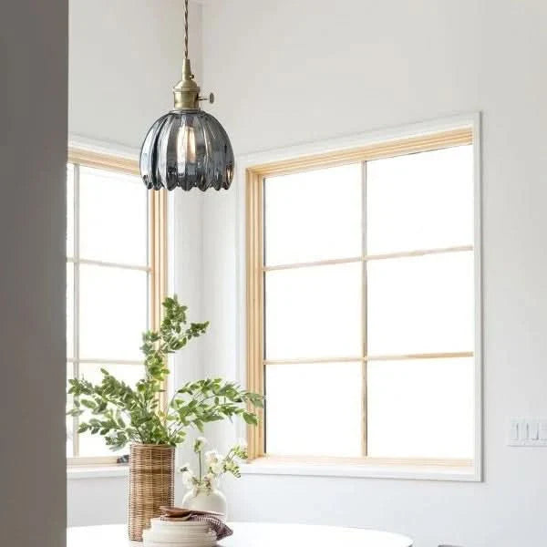 Lisslune | Glass Flower Pendant Light – Japanese Style