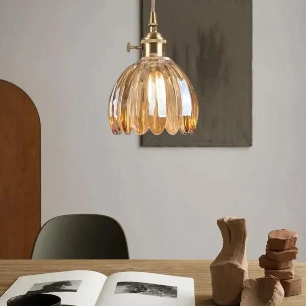 Lisslune | Glass Flower Pendant Light – Japanese Style