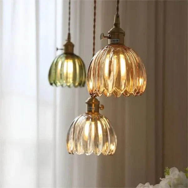 Lisslune | Glass Flower Pendant Light – Japanese Style