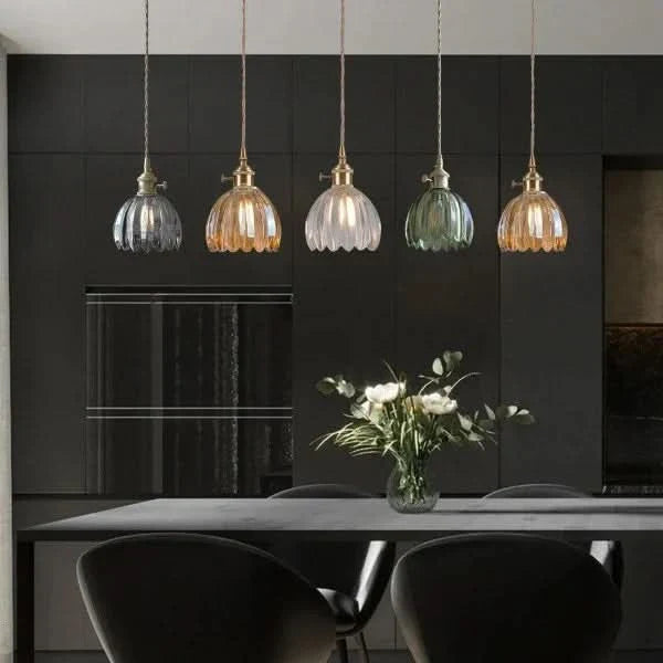Lisslune | Glass Flower Pendant Light – Japanese Style
