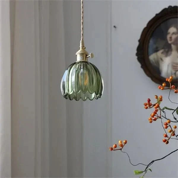 Lisslune | Glass Flower Pendant Light – Japanese Style
