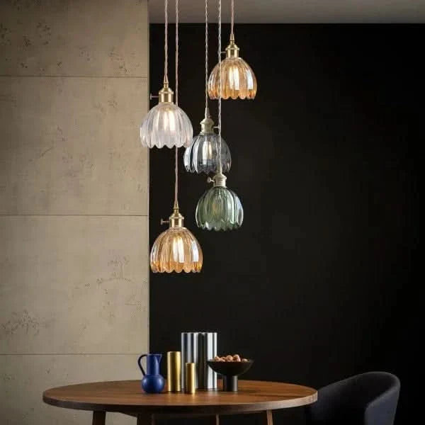 Lisslune | Glass Flower Pendant Light – Japanese Style