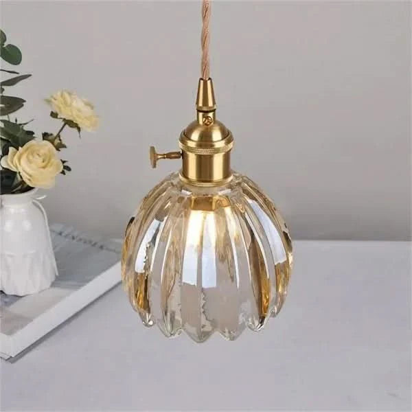 Lisslune | Glass Flower Pendant Light – Japanese Style