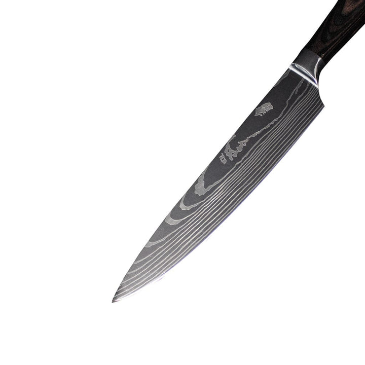 Lisslune | Damascus Steel Chef's Knife | 20 cm Blade, Ergonomic Resin Handle & Ideal for Home Cooking
