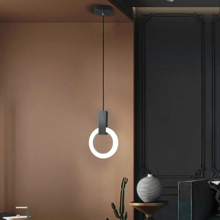 Lisslune | Nordic LED Pendant Lamp Made of Wood, Round