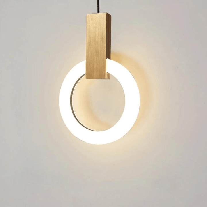 Lisslune | Nordic LED Pendant Lamp Made of Wood, Round