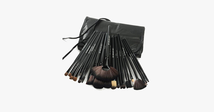 Lisslune | 24-piece Jet Black Make-Up Brush Set