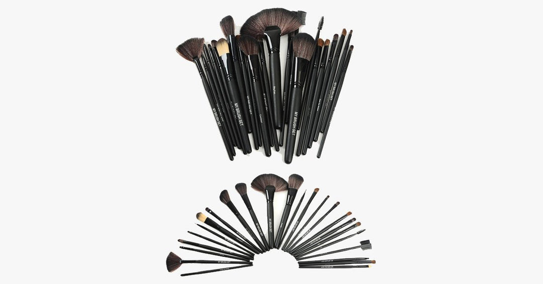 Lisslune | 24-piece Jet Black Make-Up Brush Set