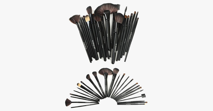 Lisslune | 24-piece Jet Black Make-Up Brush Set
