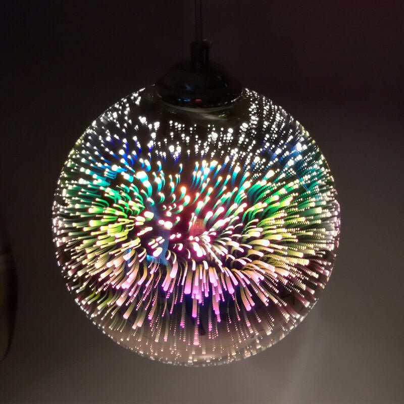 Lisslune | SPARKDOME – 3D Glass Dome Pendant Light with Colorful Illumination