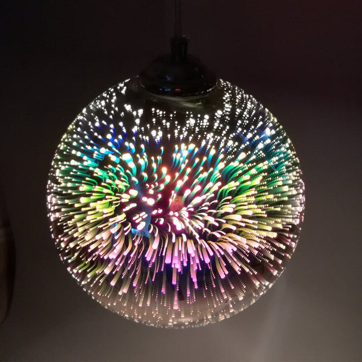 Lisslune | SPARKDOME – 3D Glass Dome Pendant Light with Colorful Illumination
