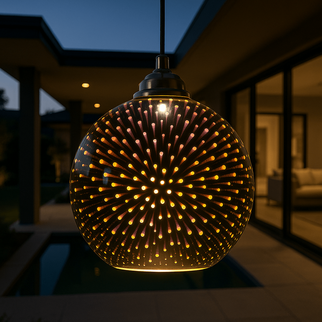 Lisslune | SPARKDOME – 3D Glass Dome Pendant Light with Colorful Illumination