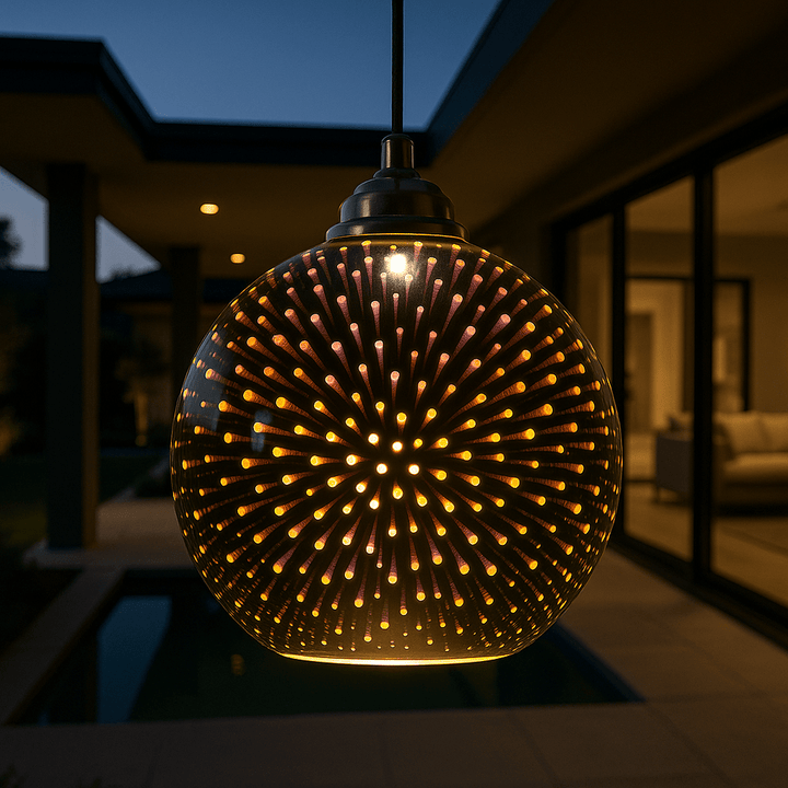 Lisslune | SPARKDOME – 3D Glass Dome Pendant Light with Colorful Illumination