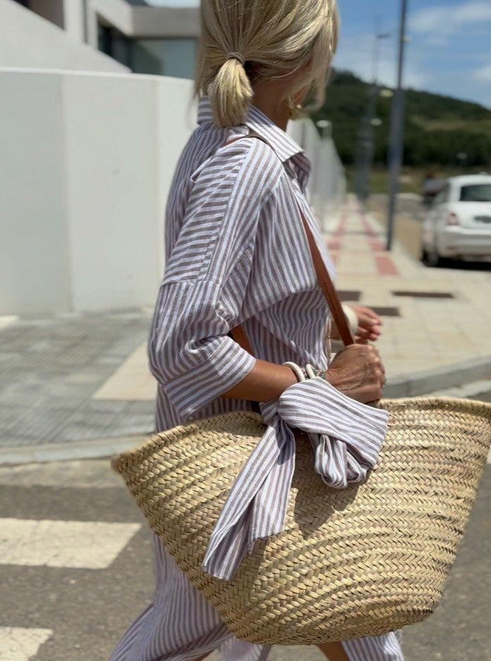 Lisslune | Classic Striped Shirt Dress