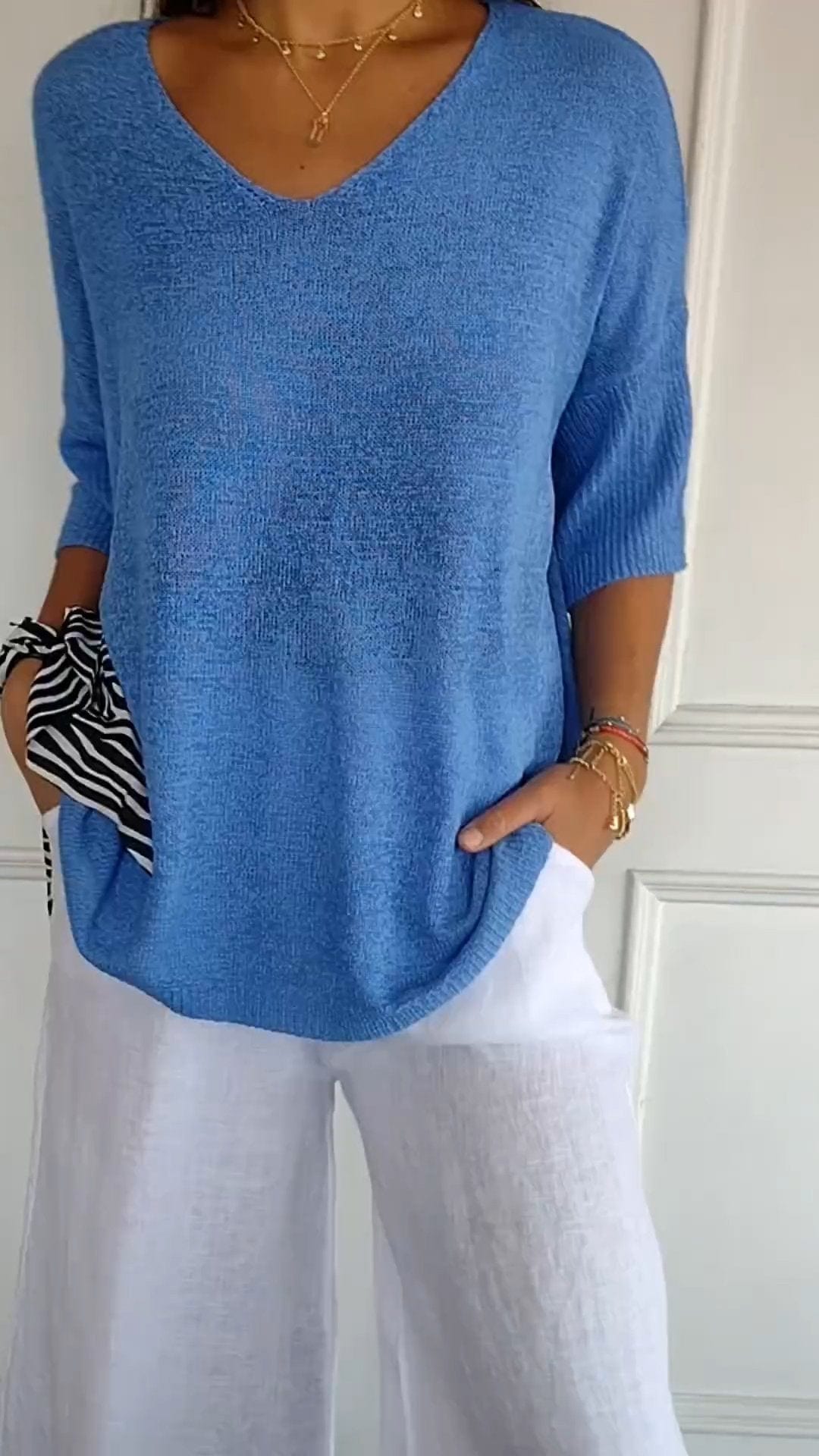 Lisslune | Smoothly knitted Sanbergs with V-neck