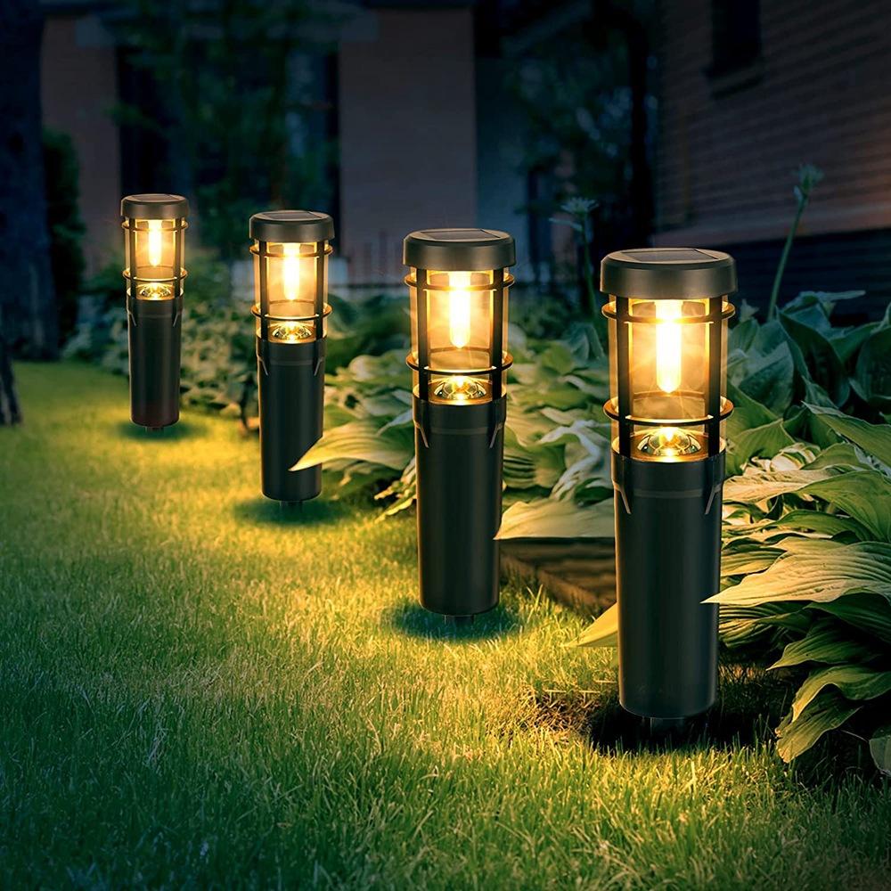 Lisslune | Solar path lights, solar outdoor lights up to 14 hrs. Outdoor waterproof, IP65 waterproof solar garden lights for paths walkways