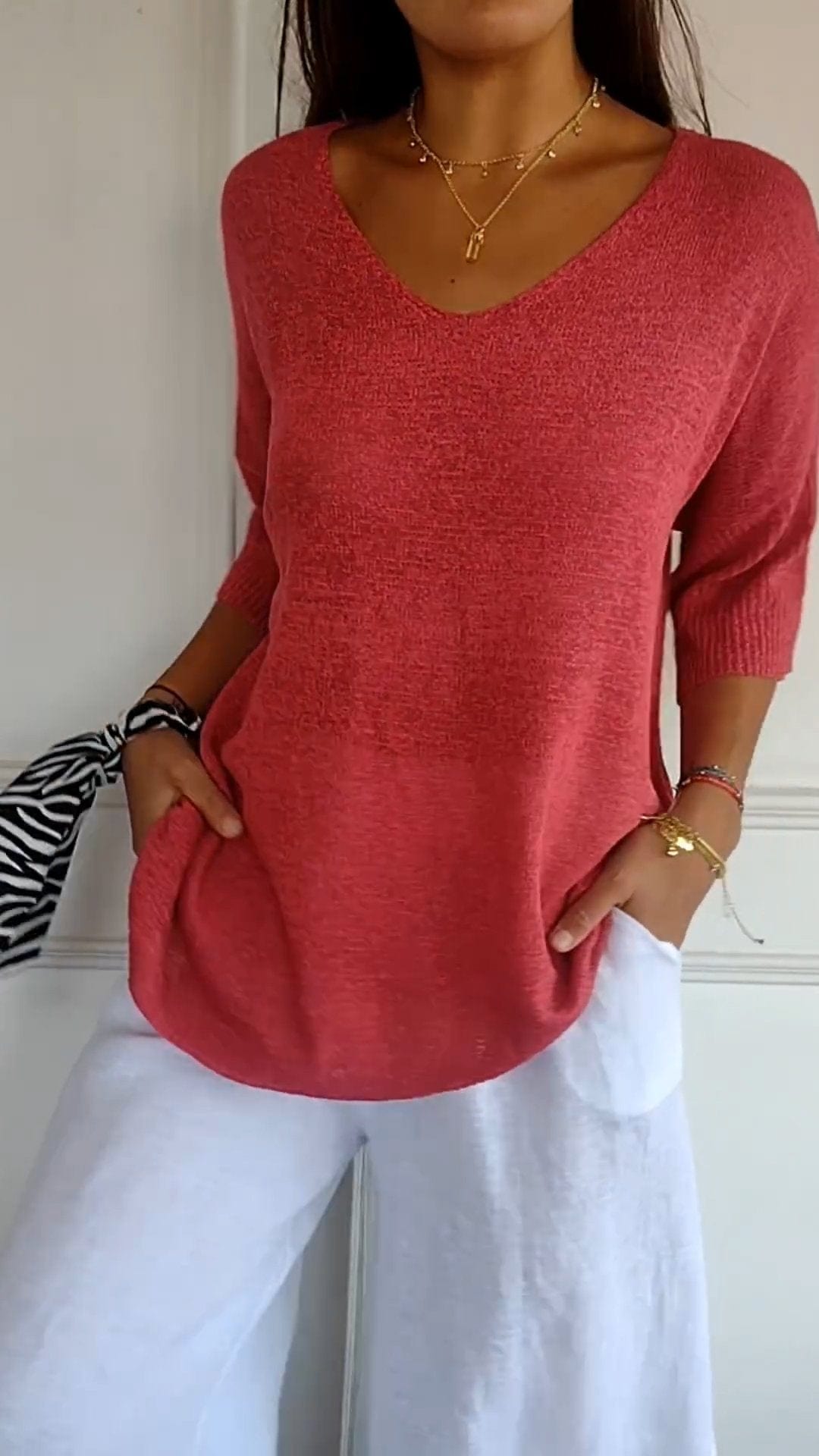 Lisslune | Smoothly knitted Sanbergs with V-neck