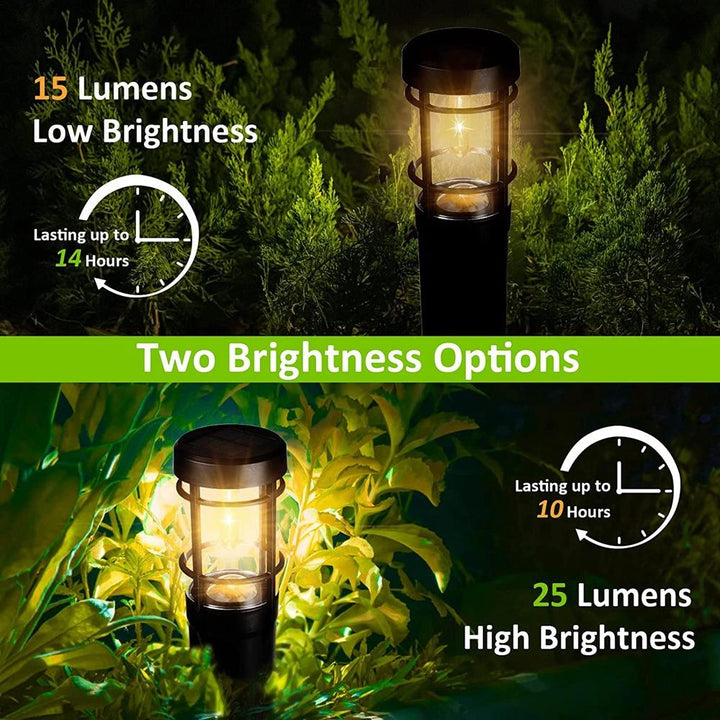 Lisslune | Solar path lights, solar outdoor lights up to 14 hrs. Outdoor waterproof, IP65 waterproof solar garden lights for paths walkways