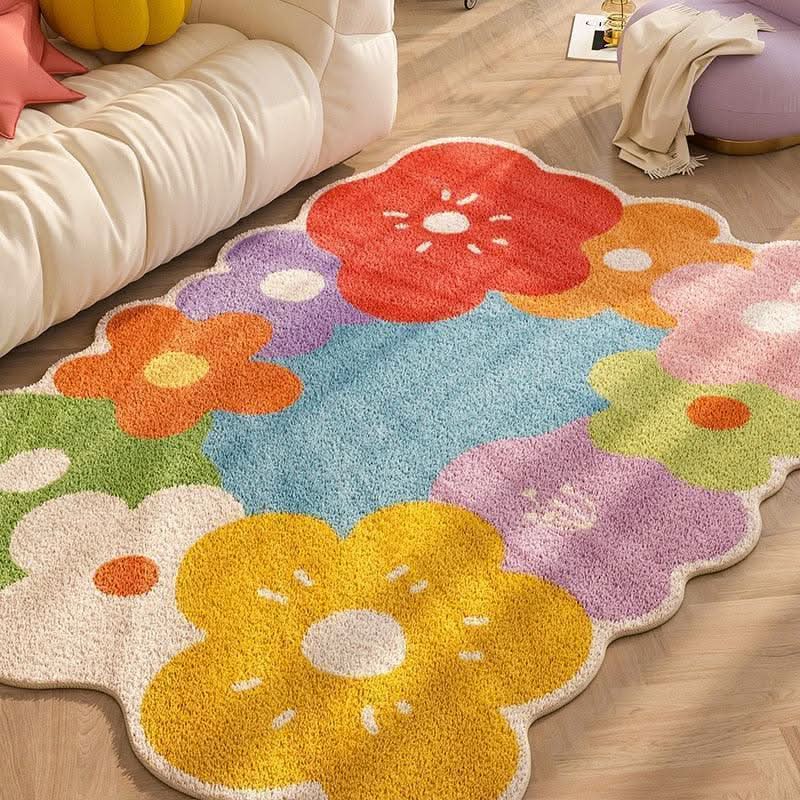 Lisslune | Wildflower Meadow Area Rug with Nature-Inspired Design