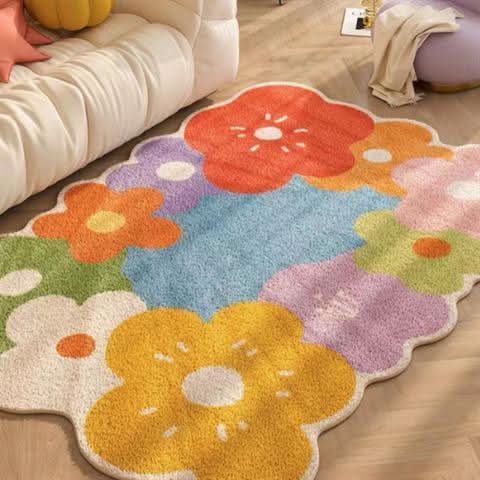 Lisslune | Wildflower Meadow Area Rug with Nature-Inspired Design