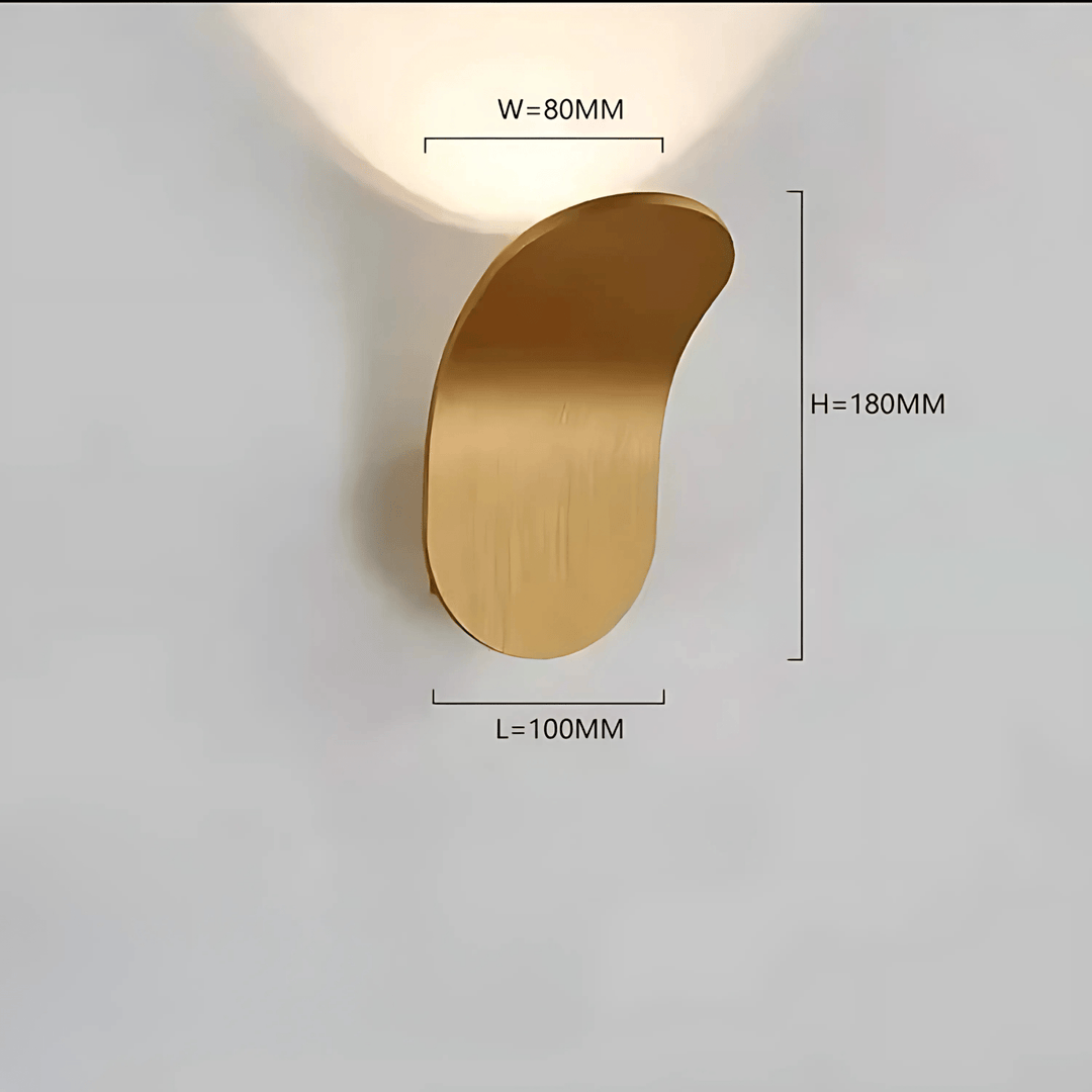 Lisslune | Modern Curved Wall Lamp with LED Light