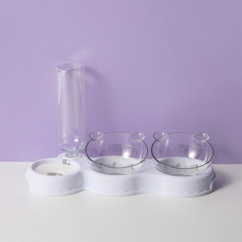 Lisslune | FEASTFLOW – 3-in-1 Elevated Feeding Station with Automatic Water Dispenser
