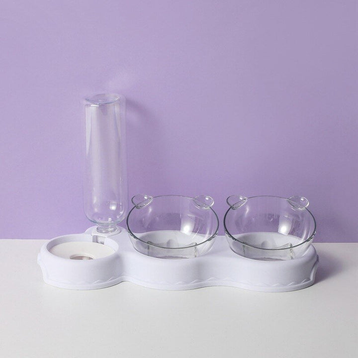 Lisslune | FEASTFLOW – 3-in-1 Elevated Feeding Station with Automatic Water Dispenser