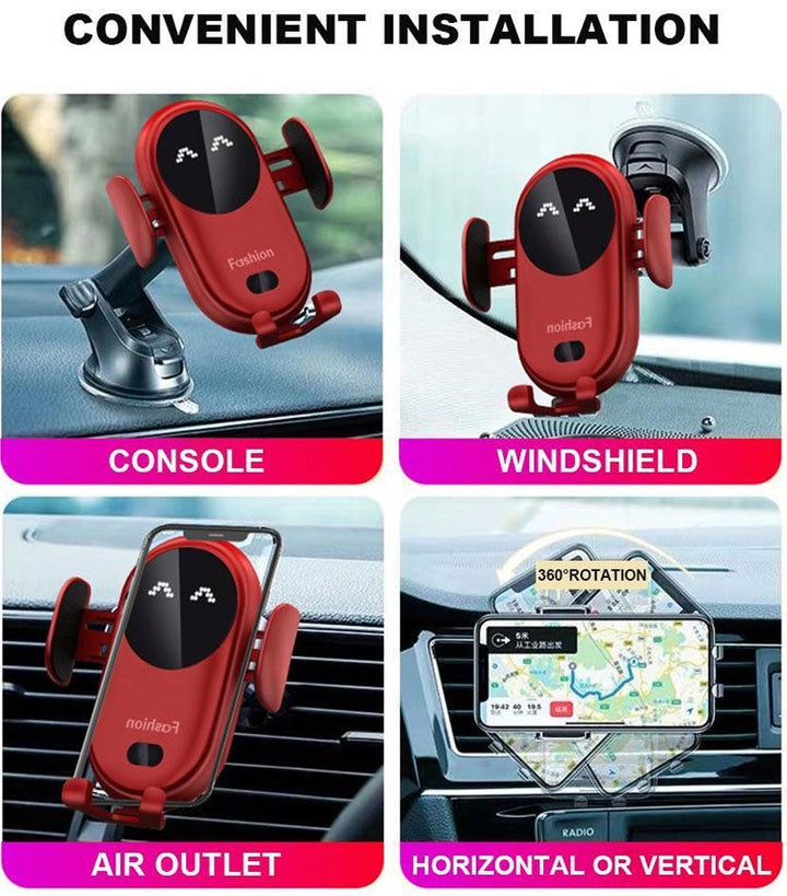 Lisslune | Smart Wireless Auto-Sensing Car Phone Mount Charger