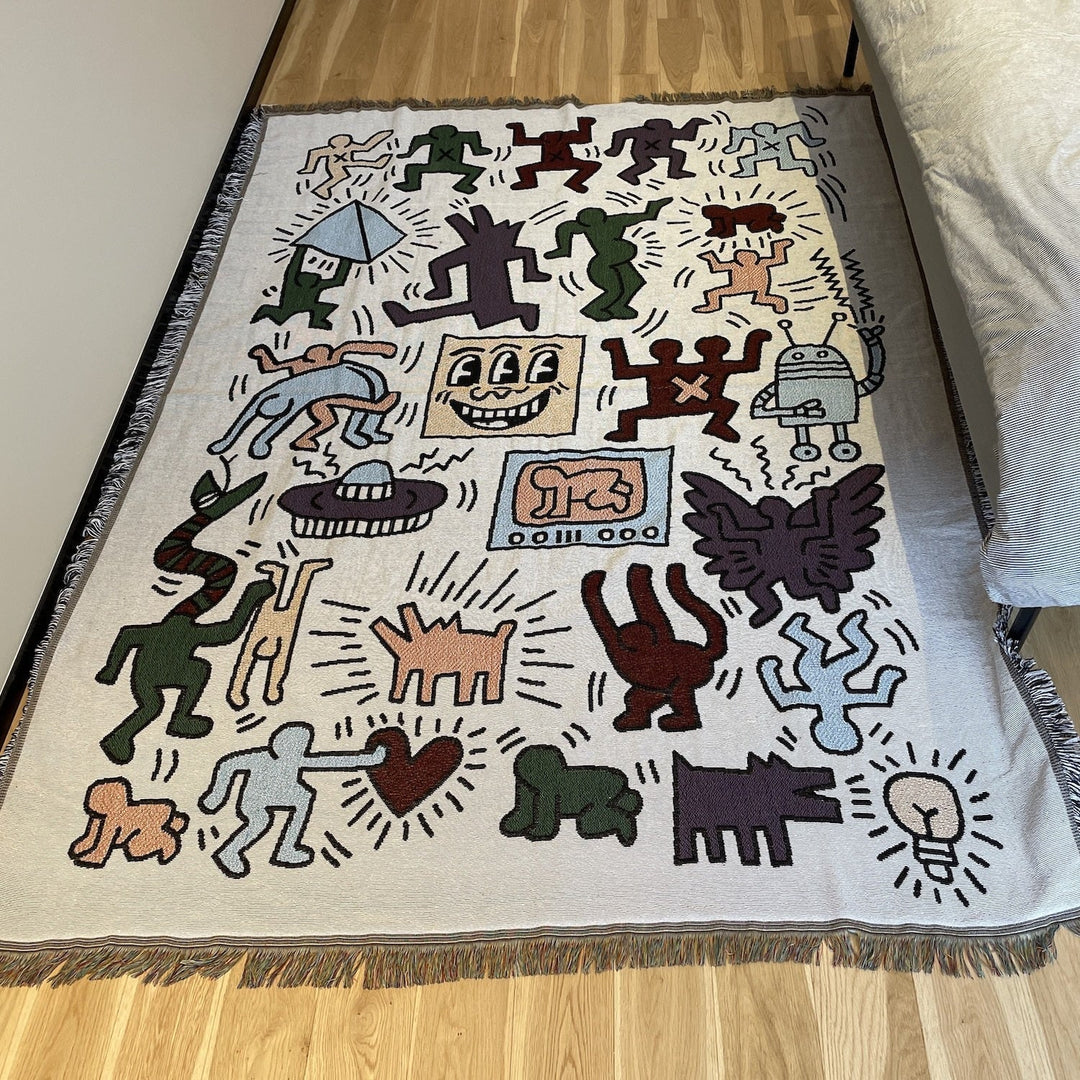 Lisslune | Keith Haring Jigsaw Throw Blanket