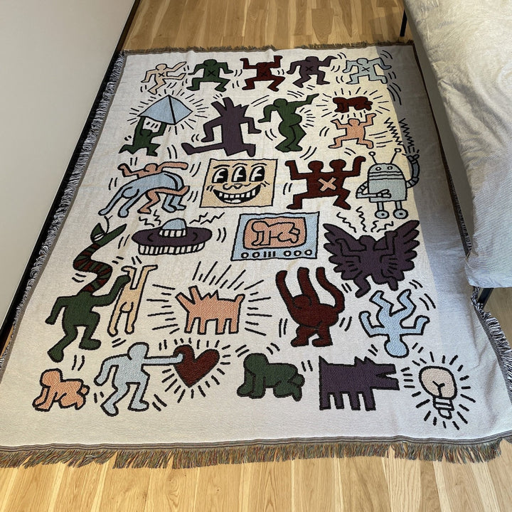 Lisslune | Keith Haring Jigsaw Throw Blanket