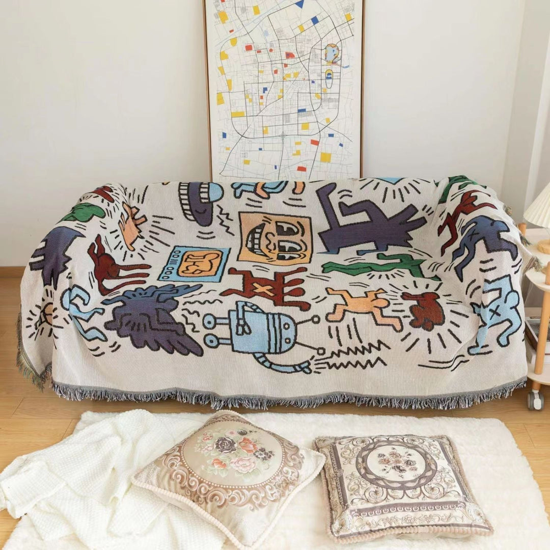 Lisslune | Keith Haring Jigsaw Throw Blanket