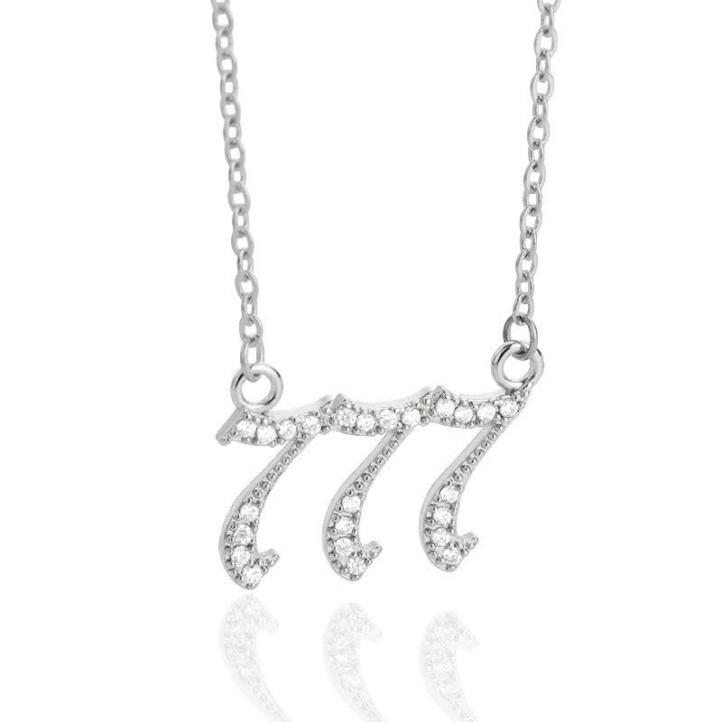 Lisslune | Zirconia English Numbers Necklace – Seraphina
