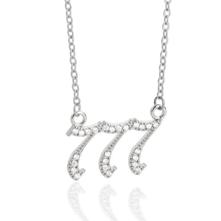 Lisslune | Zirconia English Numbers Necklace – Seraphina