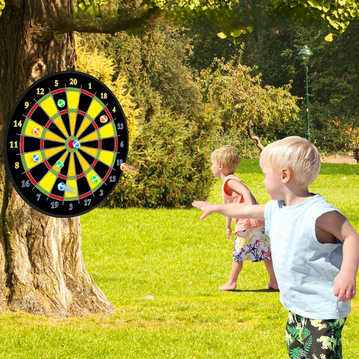 Lisslune | Double-Sided Kids Dart – Large Safe Dartboard for Indoors & Outdoors