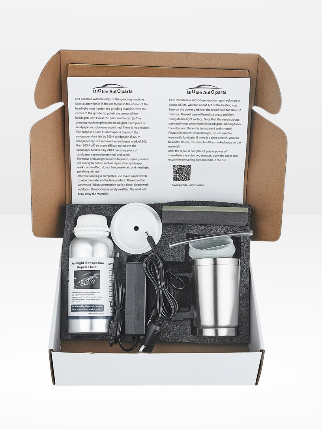 Lisslune | Headlight Restoration Kit | ClearVision | Car Headlight Repair & Polishing System