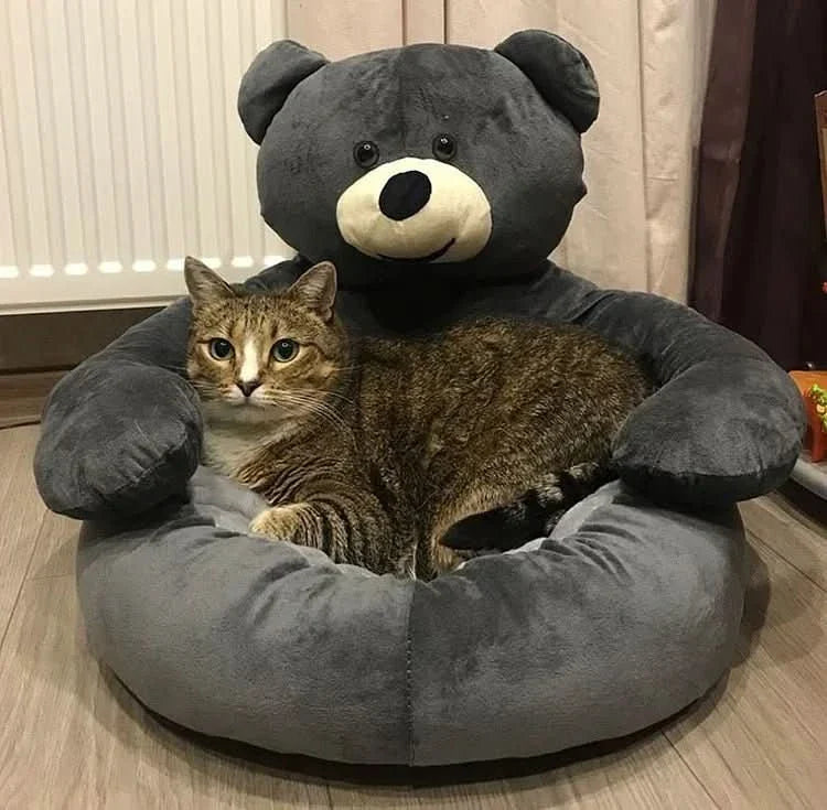 Lisslune | Round cuddly bed for cozy cat sleep