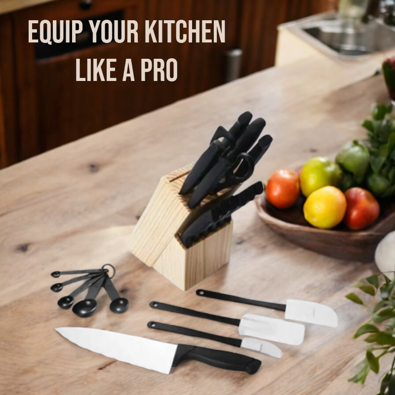 Lisslune | 22-Piece Premium Knife Set with Block