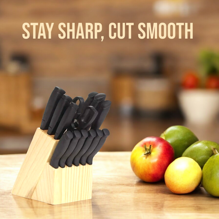 Lisslune | 22-Piece Premium Knife Set with Block