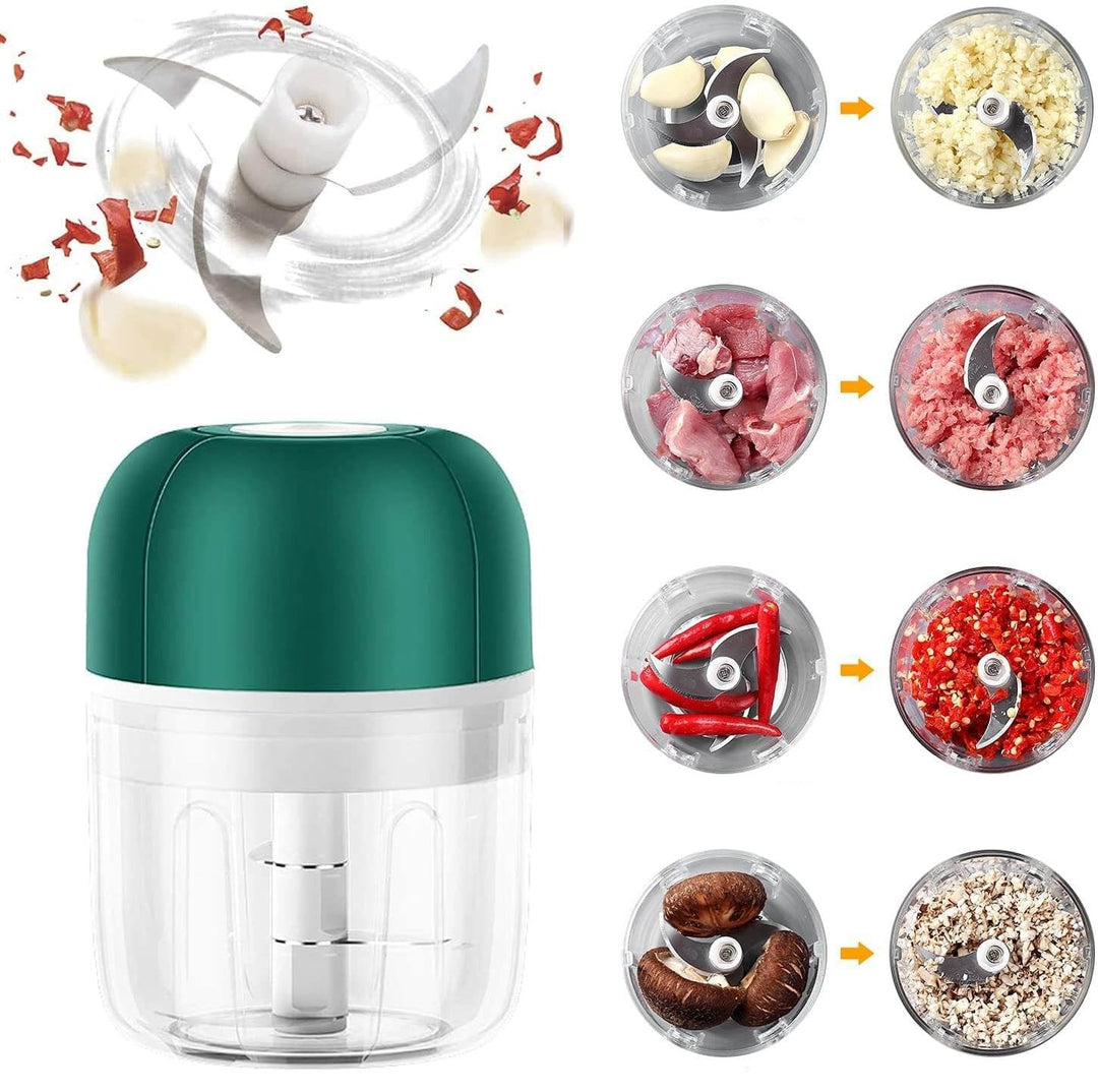 Lisslune | ChopEase Electric Garlic Press – USB Rechargeable – Compact & Powerful – 250ml