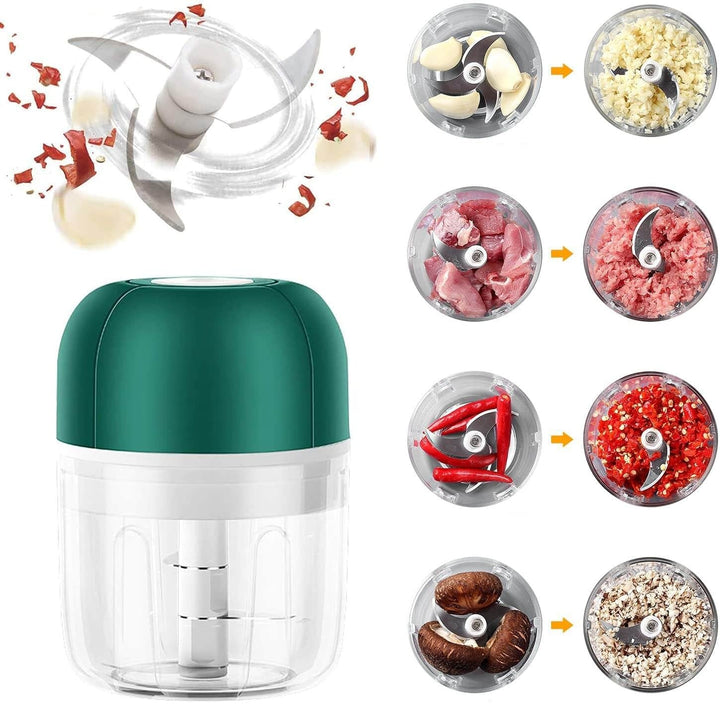 Lisslune | ChopEase Electric Garlic Press – USB Rechargeable – Compact & Powerful – 250ml