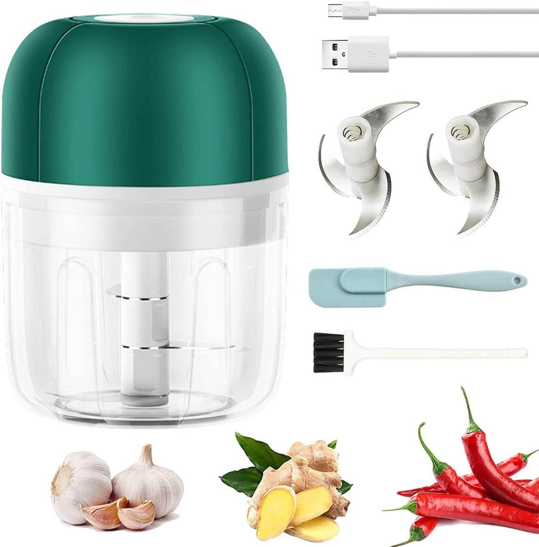Lisslune | ChopEase Electric Garlic Press – USB Rechargeable – Compact & Powerful – 250ml